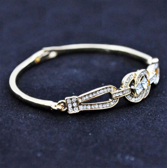 Fashion Bangle Clear Crystals