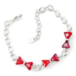 Red Crystal Bow Bracelet