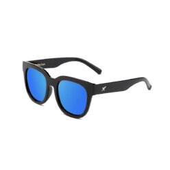 Black with Blue Lens Unisex Fashion Sunglasses On Sale