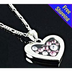 Heart Pendant Crystal Necklace