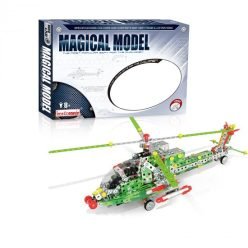 Iron Commander Meccano Style DIY Metal Combat Helicoper Model Construction Set Model: 816L-4