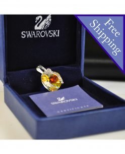 Swarovski Elements Crystal Brown Heart Shape Pendant