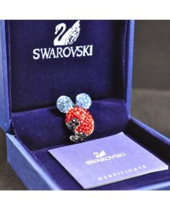 Swarovski Elements Crystal Red Black Mice Pendant