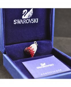 Swarovski Elements Crystal Red White Heart Pendant